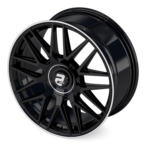 2DRV WH43 Schwarz glänzend lackiert mit hochglanzpoliertem Felgenbett