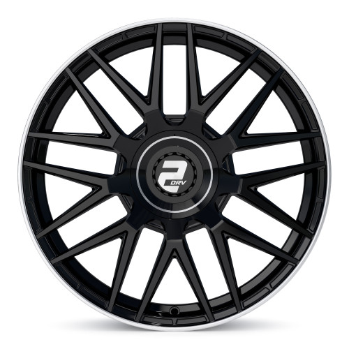 2DRV WH43 Schwarz glänzend lackiert mit hochglanzpoliertem Felgenbett