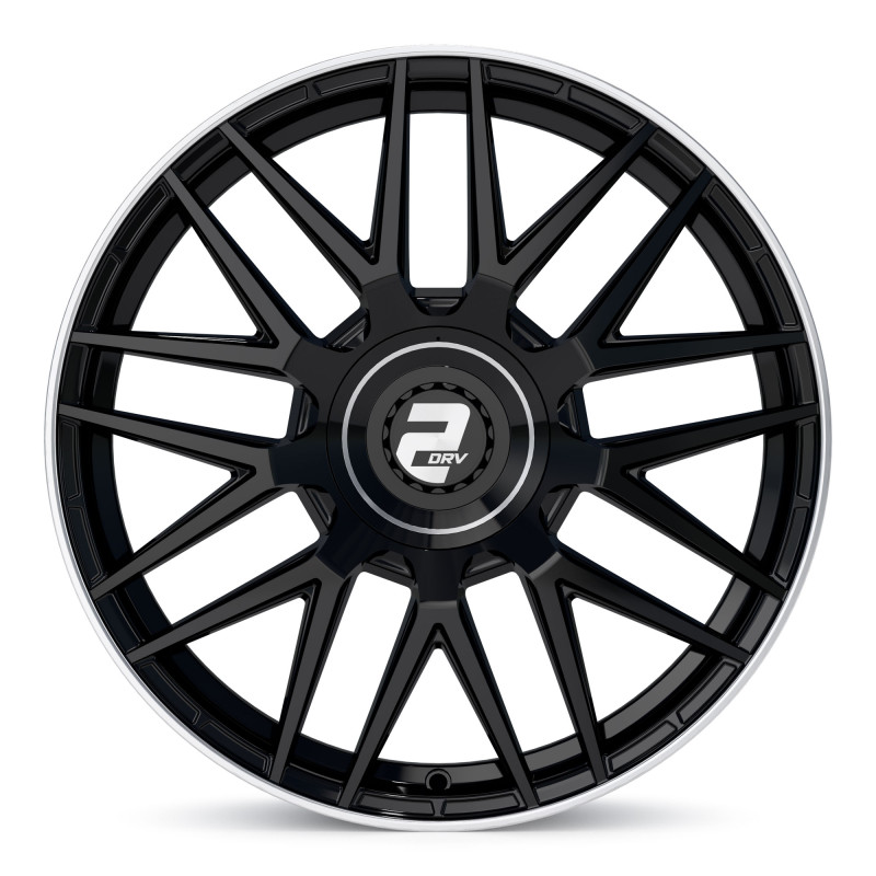 2DRV WH43 Schwarz glänzend lackiert mit hochglanzpoliertem Felgenbett
