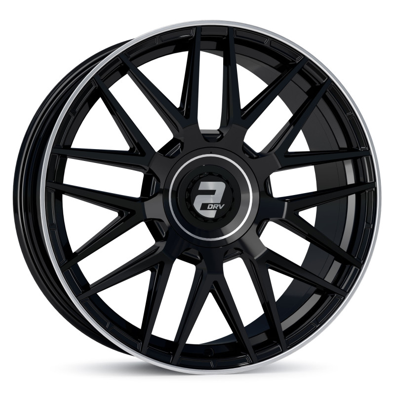 2DRV WH43 Schwarz glänzend lackiert mit hochglanzpoliertem Felgenbett