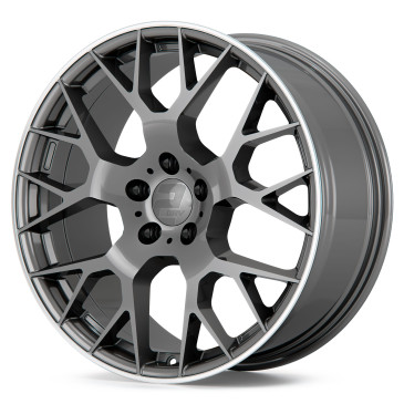 2DRV WH47 Daytona Grau lackiert mit hochglanzpoliertem Felgenbett