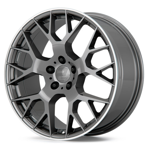 2DRV WH47 Daytona Grau lackiert mit hochglanzpoliertem Felgenbett