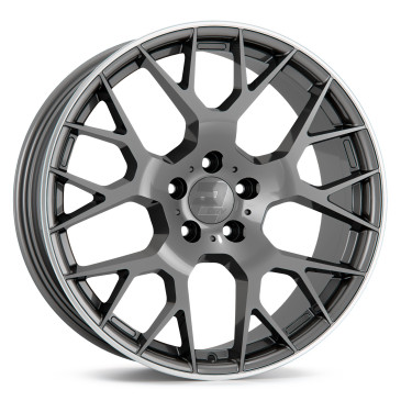 2DRV WH47 Daytona Grau lackiert mit hochglanzpoliertem Felgenbett