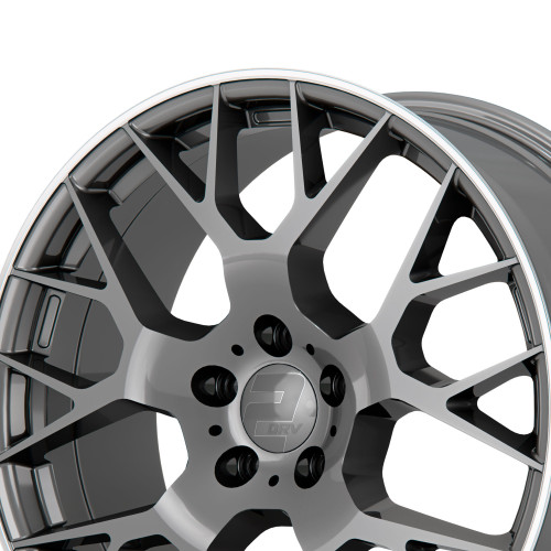 2DRV WH47 Daytona Grau lackiert mit hochglanzpoliertem Felgenbett