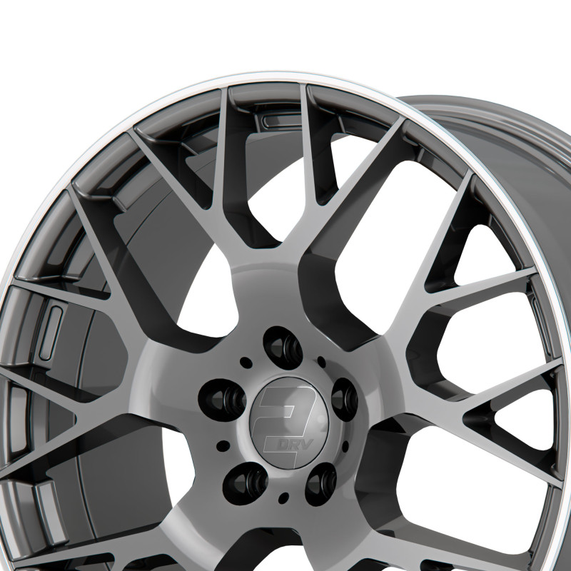 2DRV WH47 Daytona Grau lackiert mit hochglanzpoliertem Felgenbett