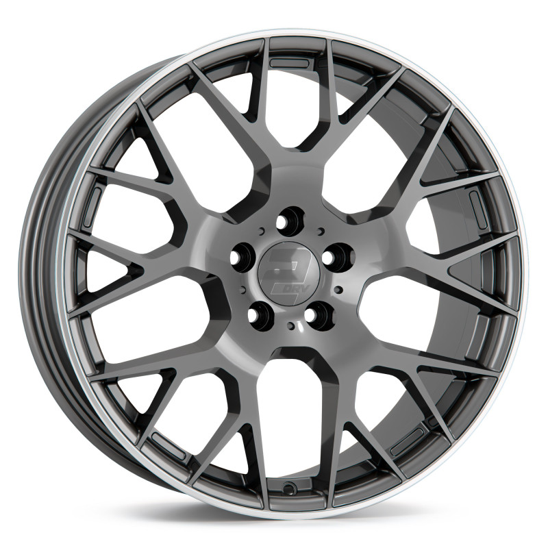 2DRV WH47 Daytona Grau lackiert mit hochglanzpoliertem Felgenbett