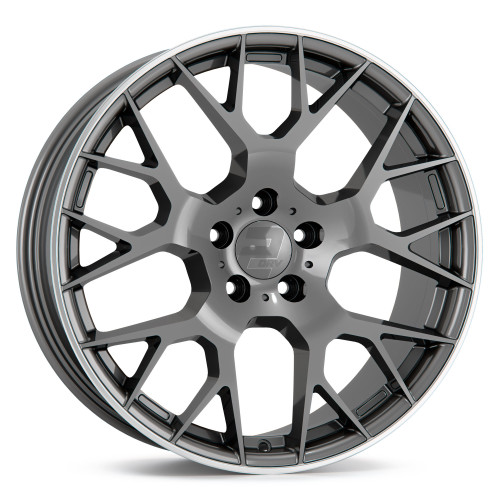 2DRV WH47 Daytona Grau lackiert mit hochglanzpoliertem Felgenbett