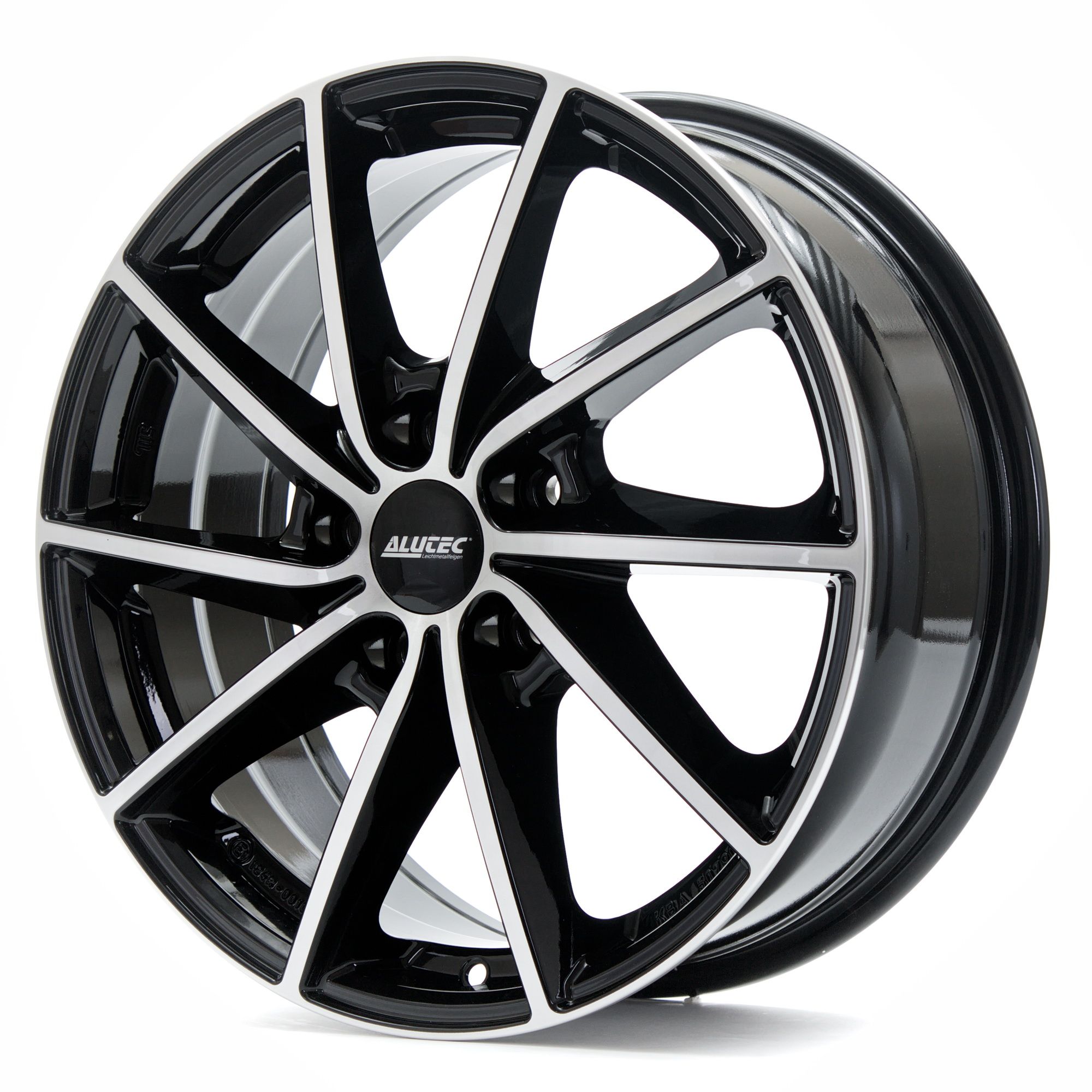 ALUTEC Singa Felgen diamant-schwarz Frontpoliert (silber mehrfarbig) in ...