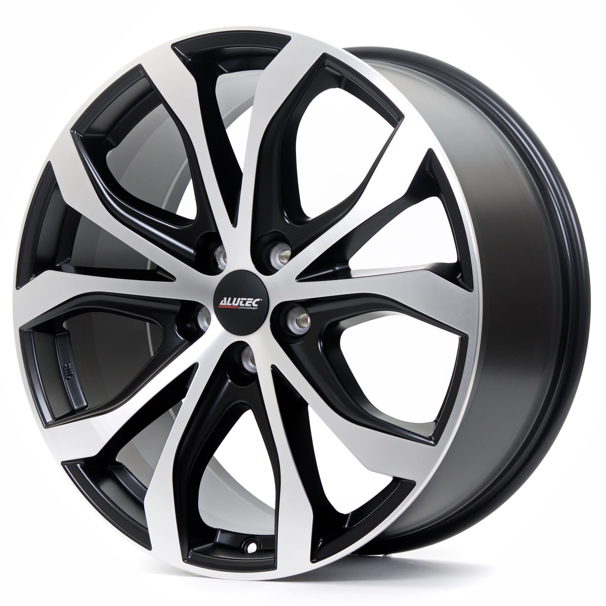 Alutec W X Felgen Racing Schwarz Frontpoliert Silber Schwarz