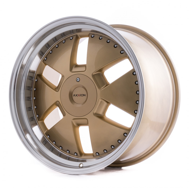 AXXION Y1 Gold glänzend lackiert mit hochglanzpoliertem Felgenbett