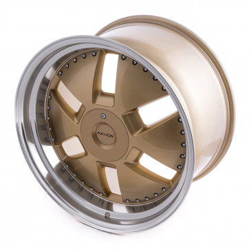 AXXION Y1 Gold glänzend lackiert mit hochglanzpoliertem Felgenbett