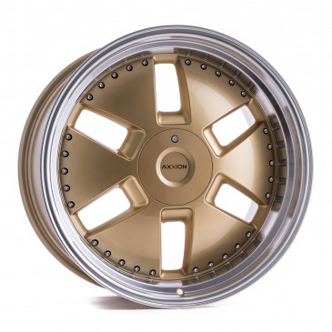 AXXION Y1 Gold glänzend lackiert mit hochglanzpoliertem Felgenbett