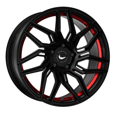 BARRACUDA Dragoon Higloss-Black undercut Trimline red