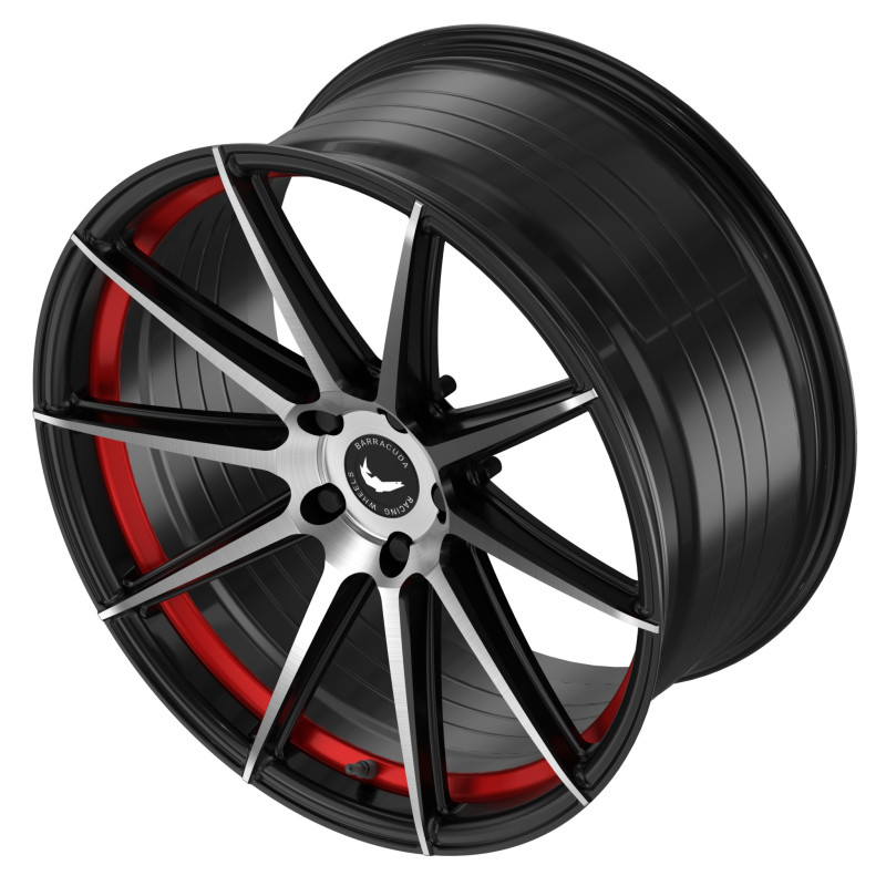 BARRACUDA Project 2.0 Higloss-Black brushed Surface/undercut Colour trim rot