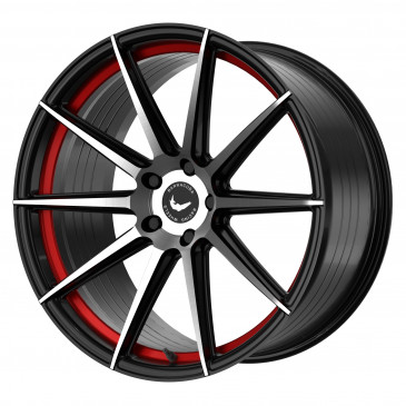 BARRACUDA Project 2.0 Higloss-Black brushed Surface/undercut Colour trim rot