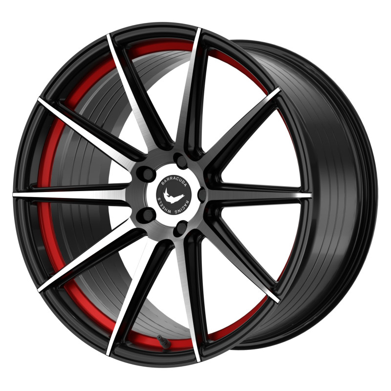 BARRACUDA Project 2.0 Higloss-Black brushed Surface/undercut Colour trim rot