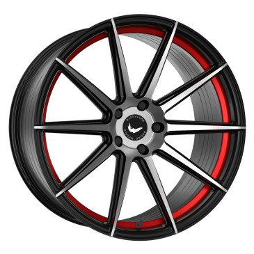 BARRACUDA Project 2.0 Higloss-Black brushed Surface/undercut Colour trim rot