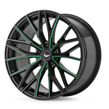 BARRACUDA Project 3.0 Black gloss flashgreen
