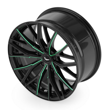 BARRACUDA Project 3.0 Black gloss flashgreen