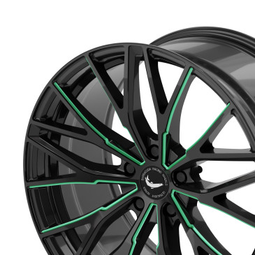 BARRACUDA Project 3.0 Black gloss flashgreen