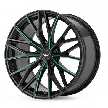 BARRACUDA Project 3.0 Black gloss flashgreen