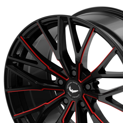 BARRACUDA Project 3.0 Black gloss Flashred