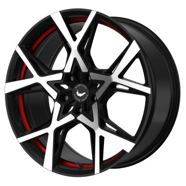 BARRACUDA Project X Black brushed Surface undercut Trimline red