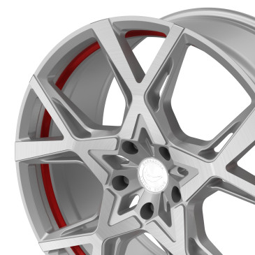 BARRACUDA Project X Silver-brushed-Surface undercut Trimline red