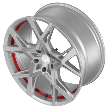BARRACUDA Project X Silver-brushed-Surface undercut Trimline red