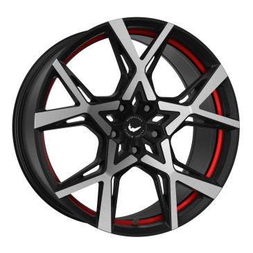 BARRACUDA Project X Black brushed Surface undercut Trimline red