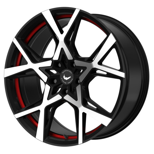 BARRACUDA Project X Black brushed Surface undercut Trimline red