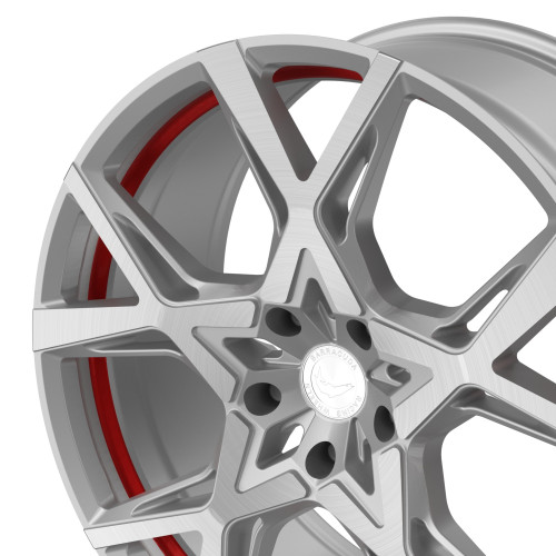 BARRACUDA Project X Silver-brushed-Surface undercut Trimline red