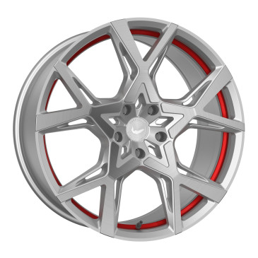 BARRACUDA Project X Silver-brushed-Surface undercut Trimline red