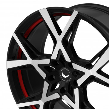 BARRACUDA Project X Black brushed Surface undercut Trimline red