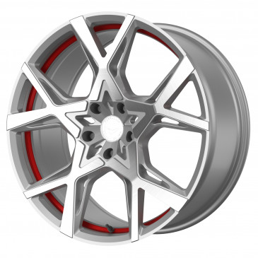 BARRACUDA Project X Silver-brushed-Surface undercut Trimline red