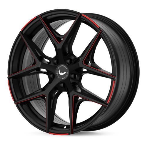 BARRACUDA Razzer Mattblack RED Puresports gefräst