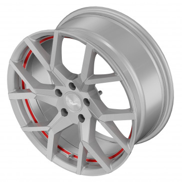 BARRACUDA Tzunamee Evo Silver brushed undercut Trimline red