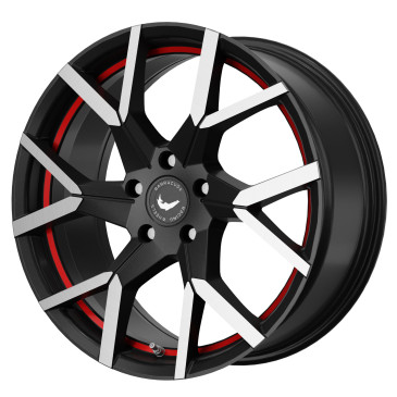 BARRACUDA Tzunamee Evo Dark Gunmetal brushed undercut Trimline red