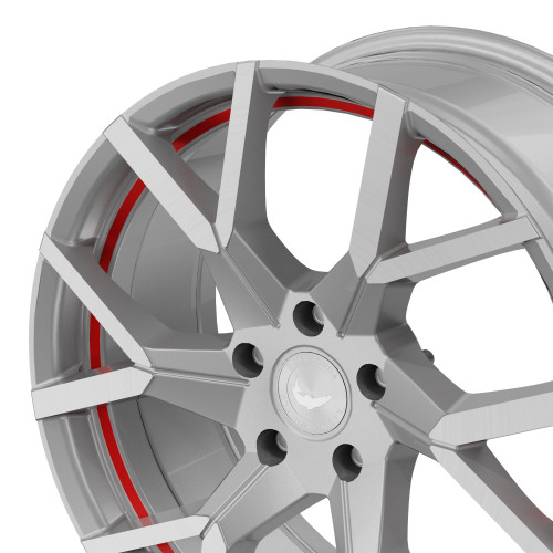 BARRACUDA Tzunamee Evo Silver brushed undercut Trimline red