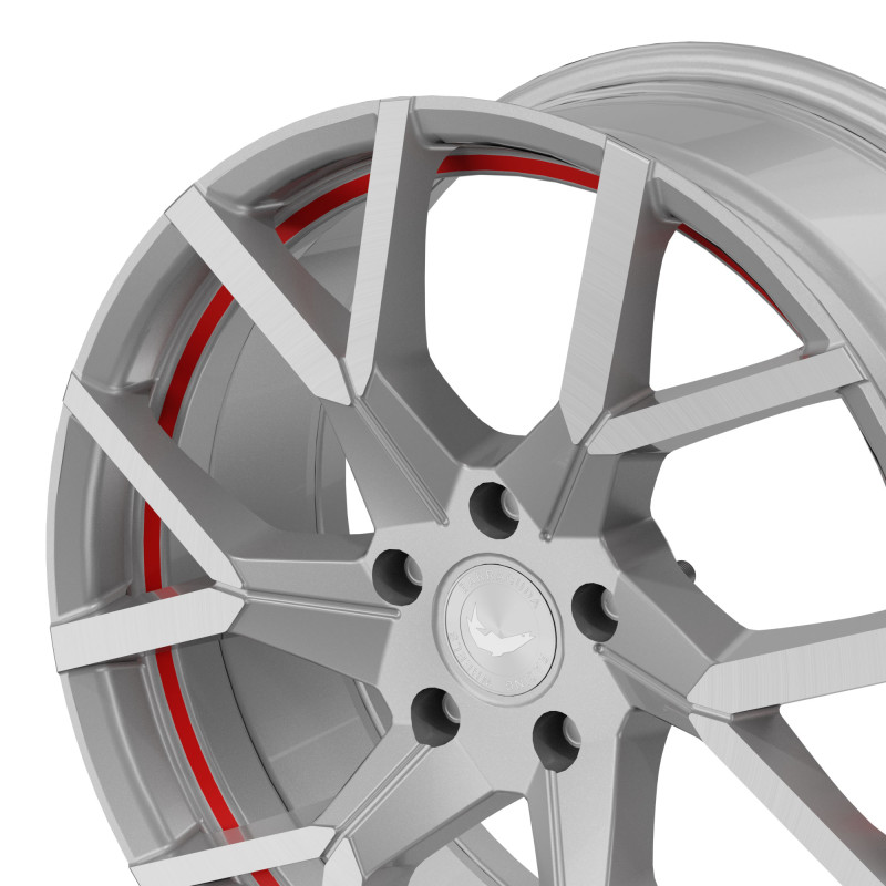 BARRACUDA Tzunamee Evo Silver brushed undercut Trimline red