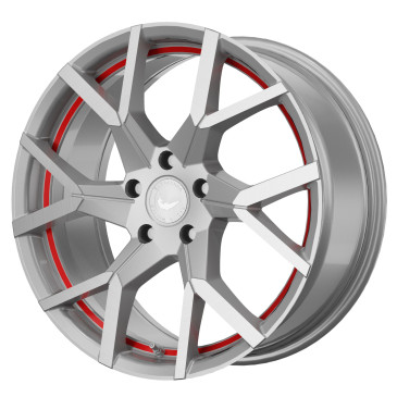 BARRACUDA Tzunamee Evo Silver brushed undercut Trimline red
