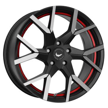 BARRACUDA Tzunamee Evo Dark Gunmetal brushed undercut Trimline red