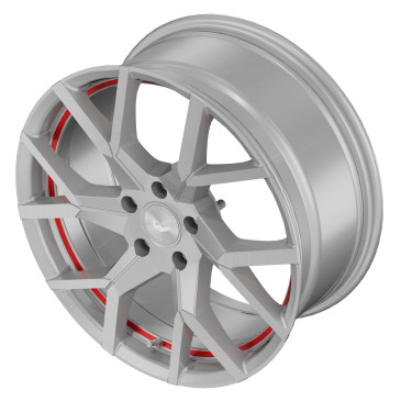 BARRACUDA Tzunamee Evo Silver brushed undercut Trimline red