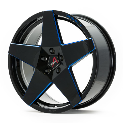 Borbet A black blue glossy