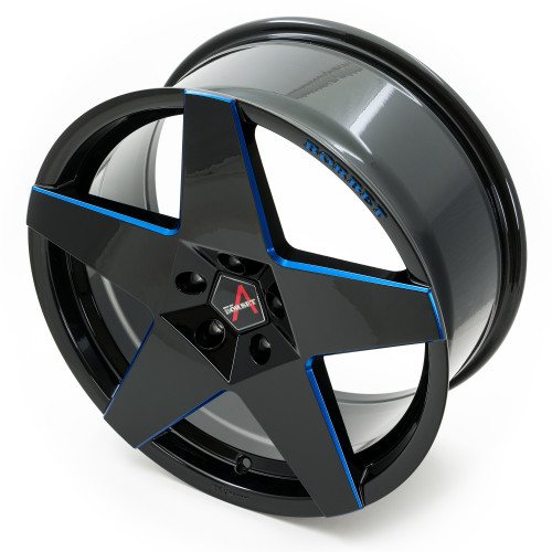 Borbet A black blue glossy