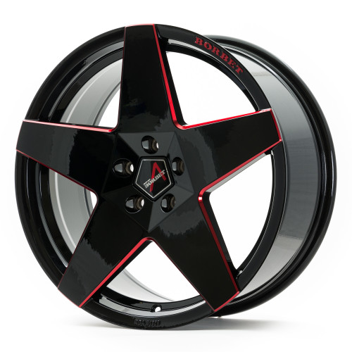 Borbet A black red glossy