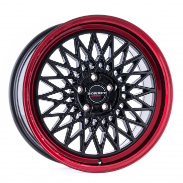 Borbet B black rim red