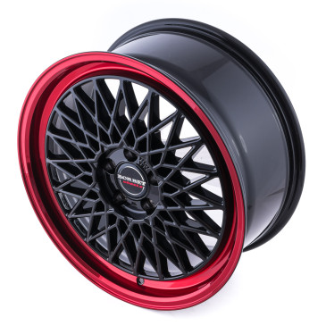 Borbet B black rim red