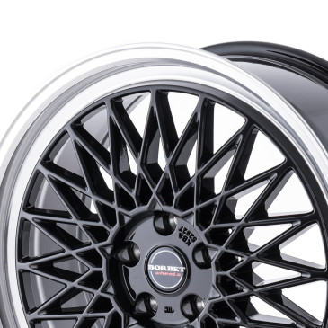 Borbet B black rim polished