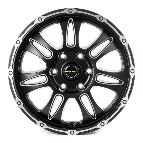 Borbet CW8 black rim window polished matt